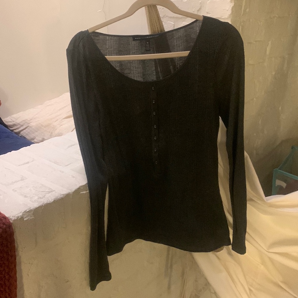 Button long sleeve gray shirt
